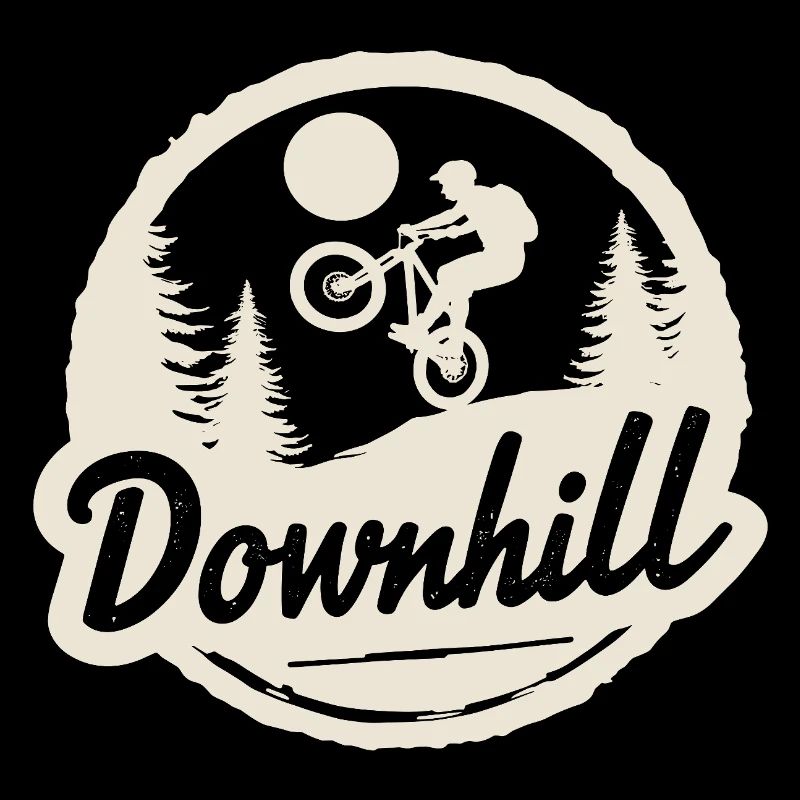 Aventure de VTT en descente dans la forêt