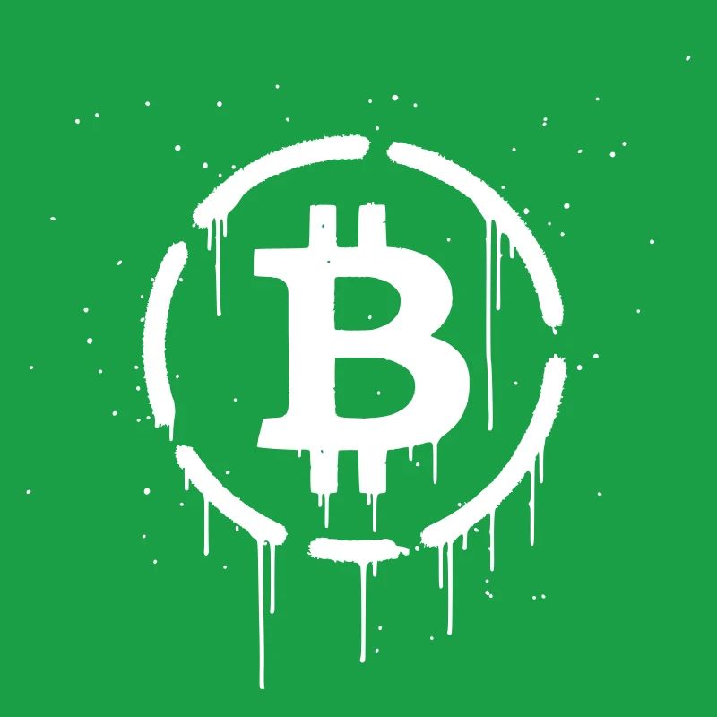 Bitcoin Logo Graffiti Crypto