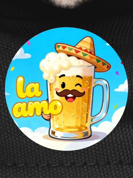 Beer with Hat and Mustache