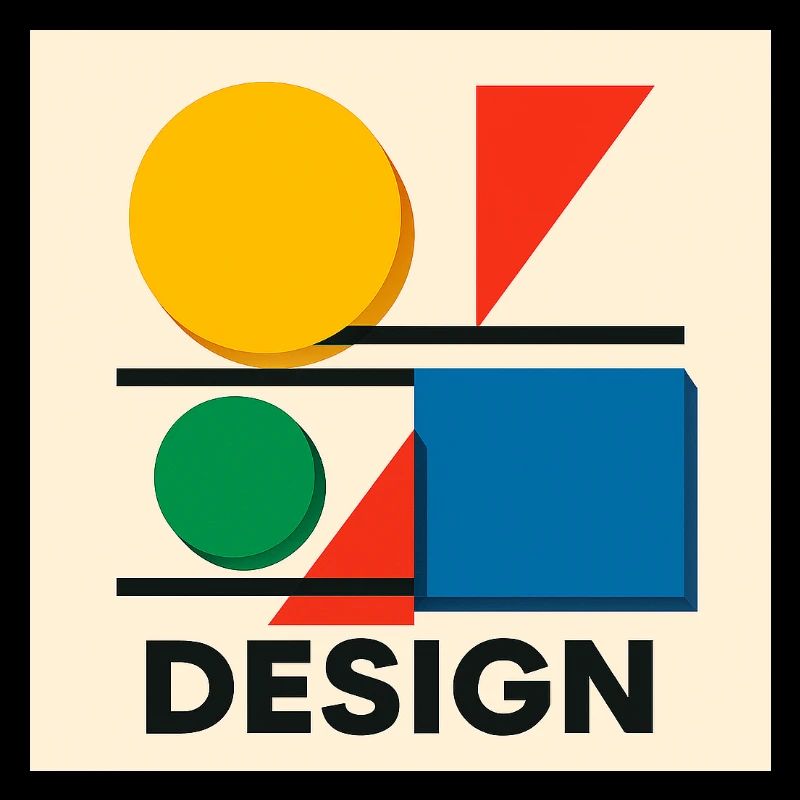 Geometry Bauhaus Colorful Composition