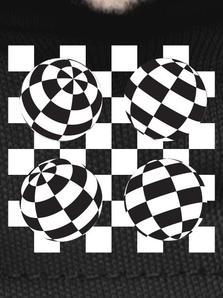 Spherical Checkered Illusion