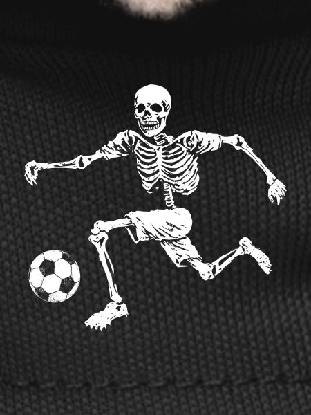 Funny Skeleton Soccer Soccer Player
