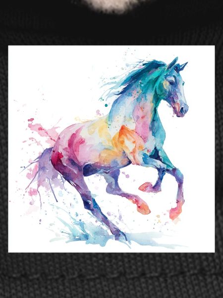 Cheval aquarelle arc-en-ciel