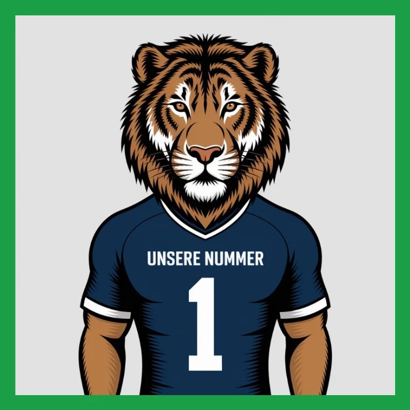 Tiger Mascot Jersey Print