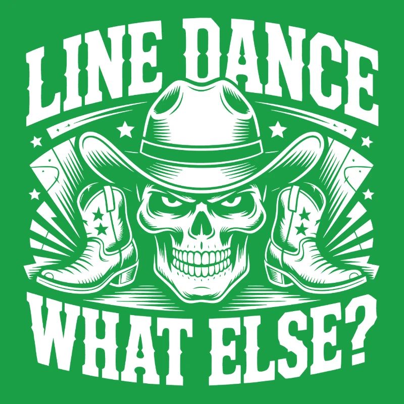 Line Dance Schädel Cowboy