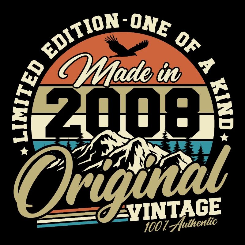 2008 Jahrgang 18. Geburtstag Retro Geschenk