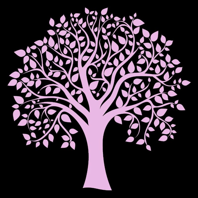 Silhouette à motif d’arbre jumbo violet