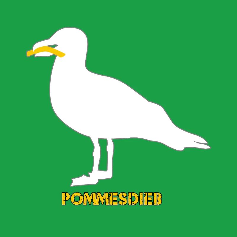 Frites Mouette Voleuse - Blanc