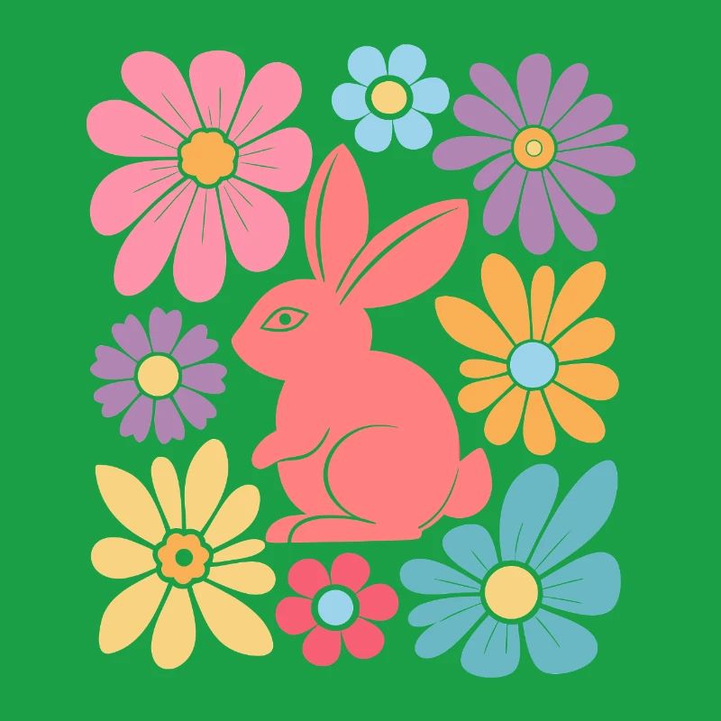 Joyeux lapin de Pâques Boho