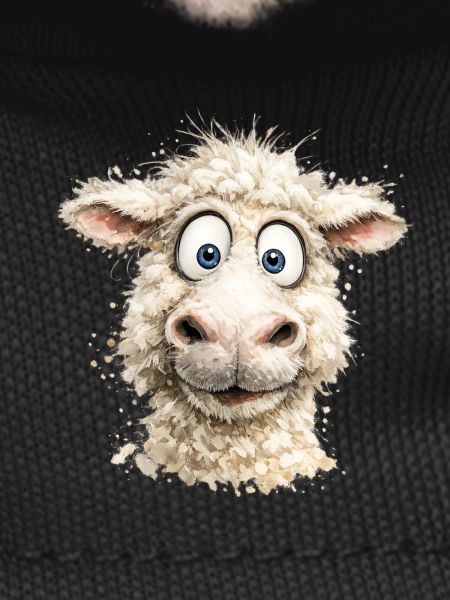 Laughing Sheep Cartoon Pop