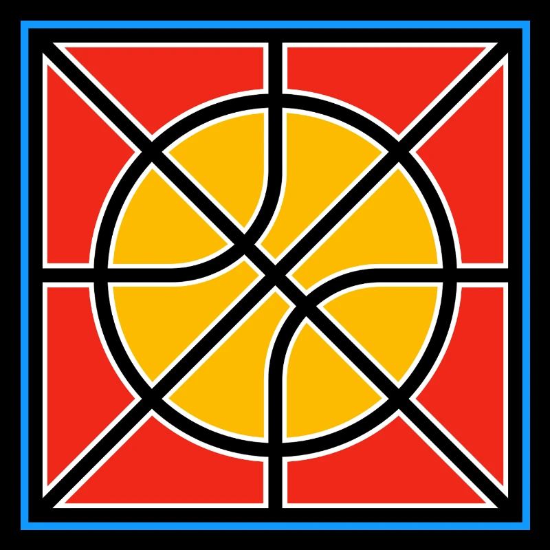 Emblème rétro du basket-ball
