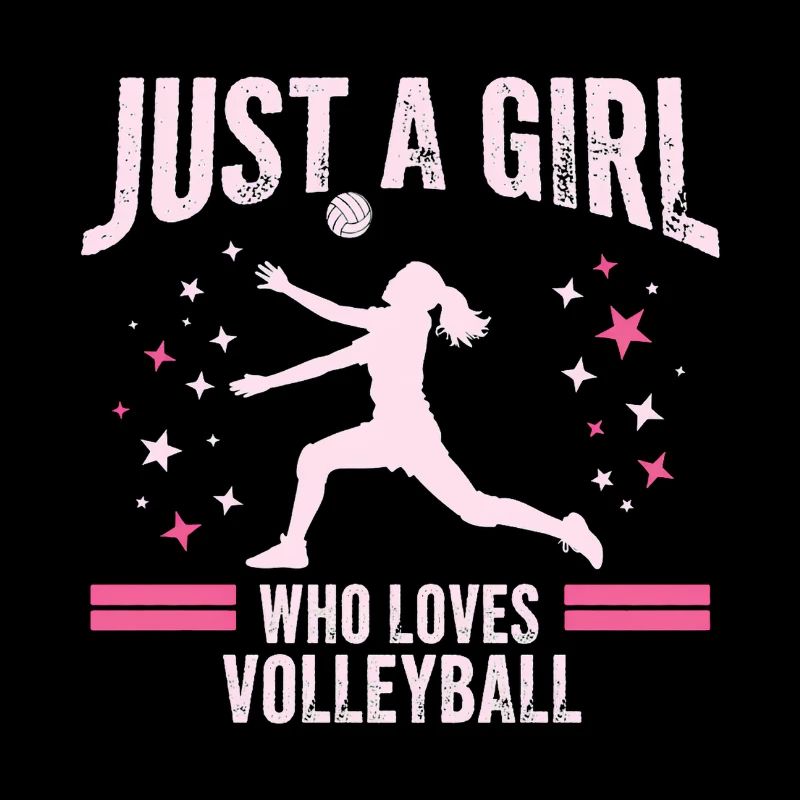 Mädchen liebt Volleyball Zitat
