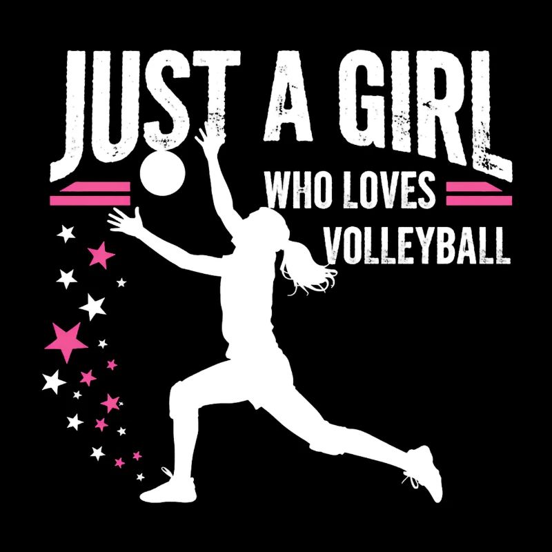 Mädchen liebt Volleyball Zitat
