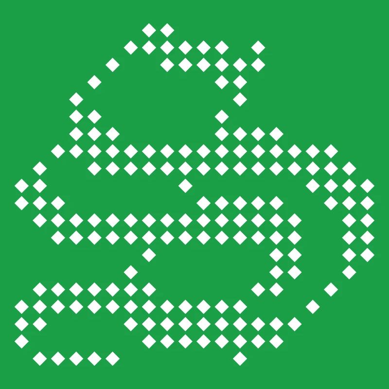 S Letter Dotted Wave Abstract Pattern