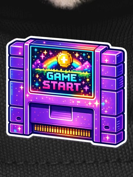 Retro Arcade Start Neon