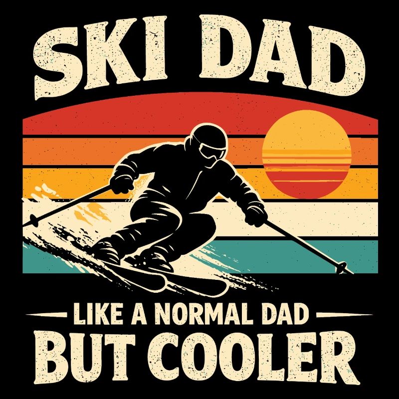 Ski Dad Retro Vintage Skier Dad Gift