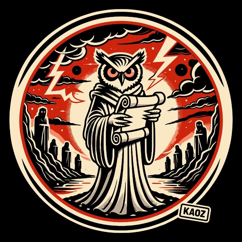 Clever Owl with Letter