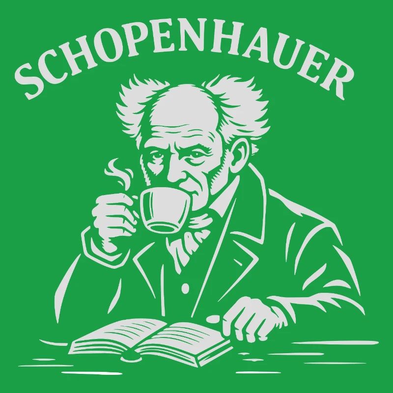 Arthur Schopenhauer drinking Coffee 
