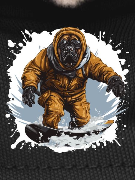 Mastiff Dog Snowboard