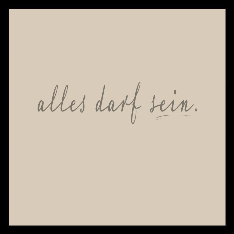 alles darf sein – Reduziertes Script Poster