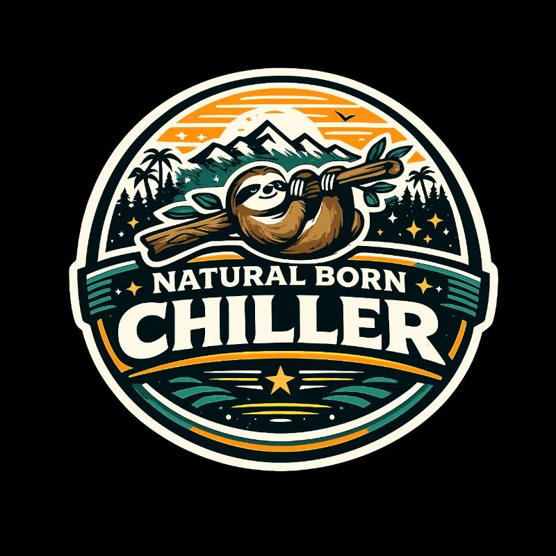 Naturally Chill Sloth Badge