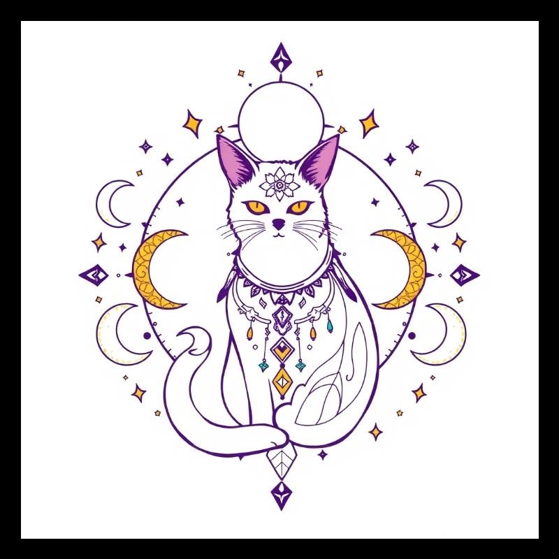 mystisch-Katze-Mond-himmlisch-A