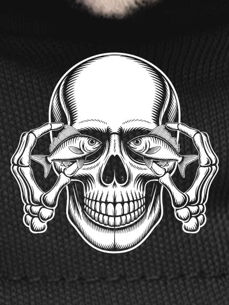 Skull with Fish Eyes