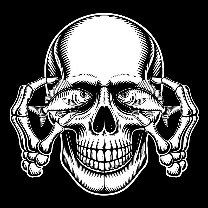 Skull with Fish Eyes