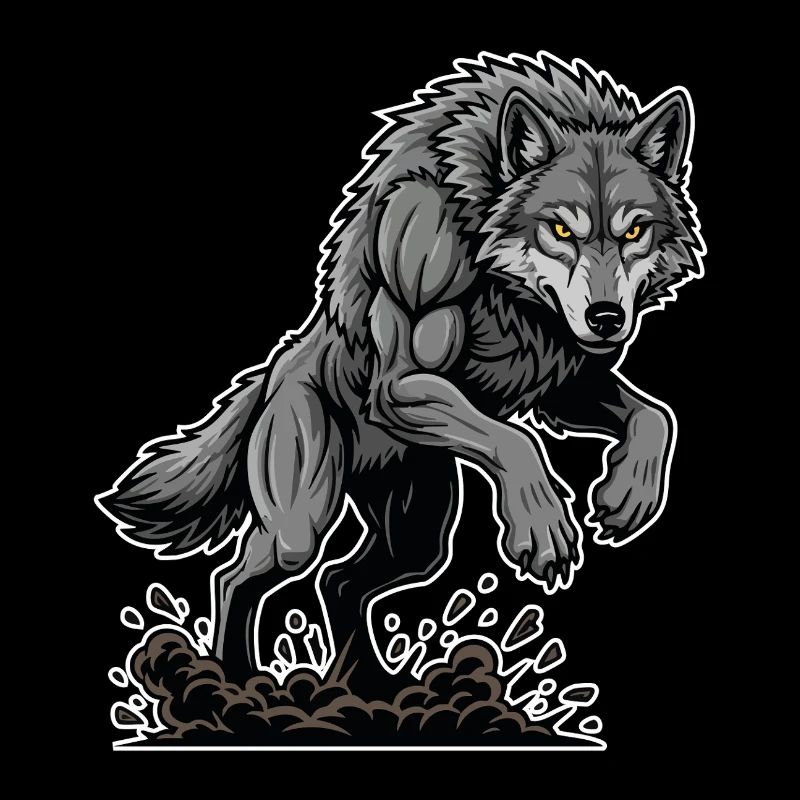 Werwolf Mighty Racing Maskottchen Wolf