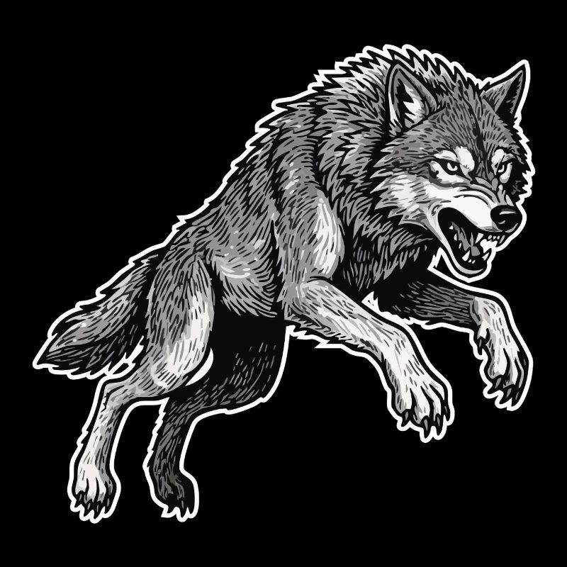 Wild Wolf Race Maskottchen Alpha Wolf