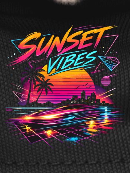 Sunset Vibes 80s Neon Design