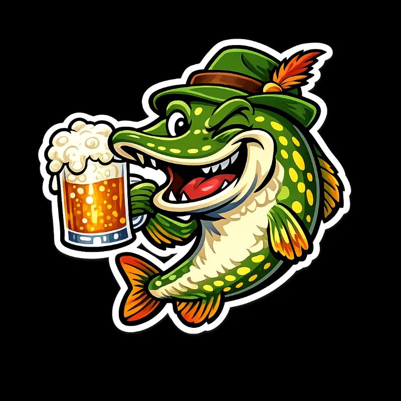 Petri Heil! - Lustiger Hecht mit Bier