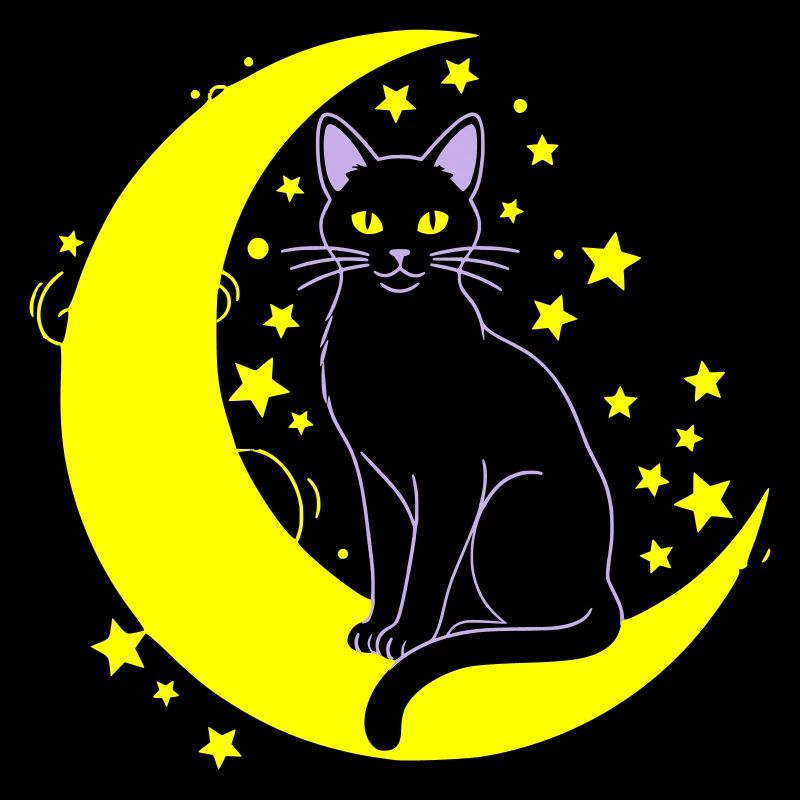 Silhouette des étoiles de la Lune du Chat