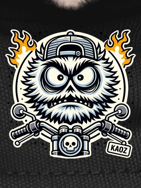 Biker Monster with Flame Engine