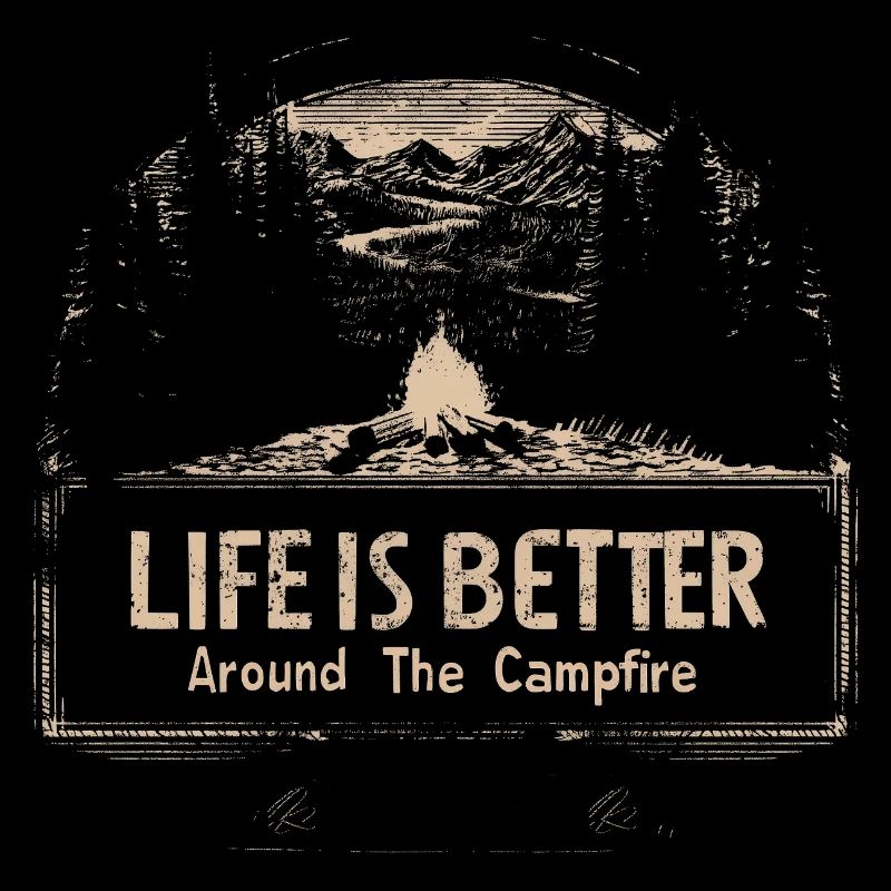 Camping Spruch Life Is Better Around The Campfire