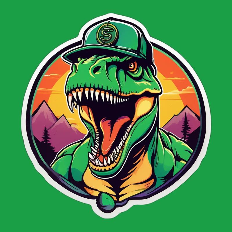 T-Rex Retro Sunset Cap