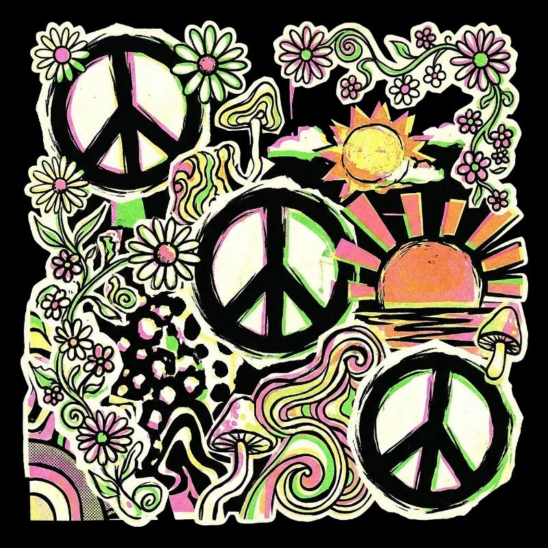 Peace Hippie Flower Stop The War