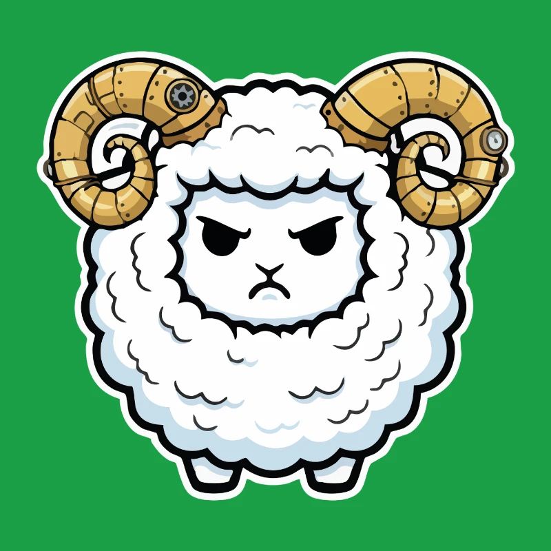 Steampunk Ram Sheep Mechanical Horns