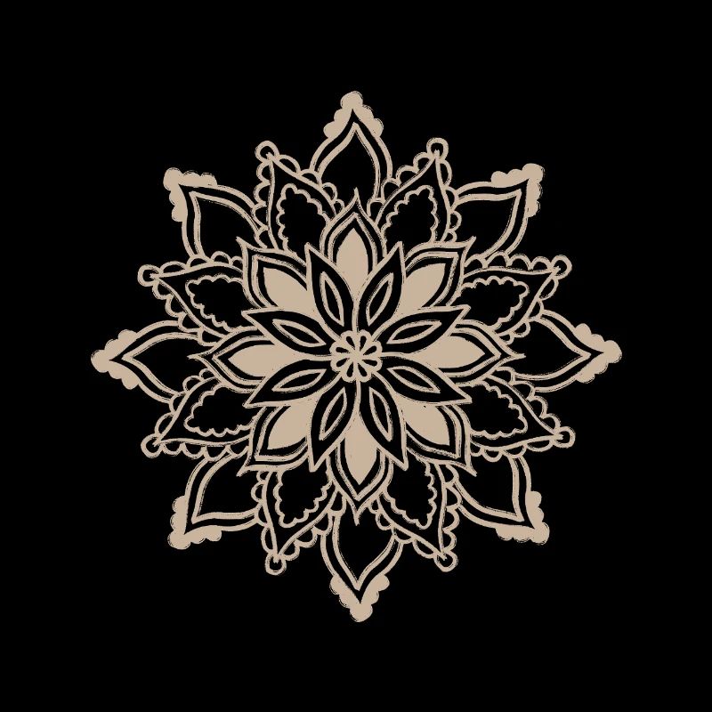 Beige Mandala-Spitzenmuster