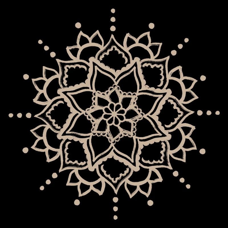 Beige Mandala Bloom