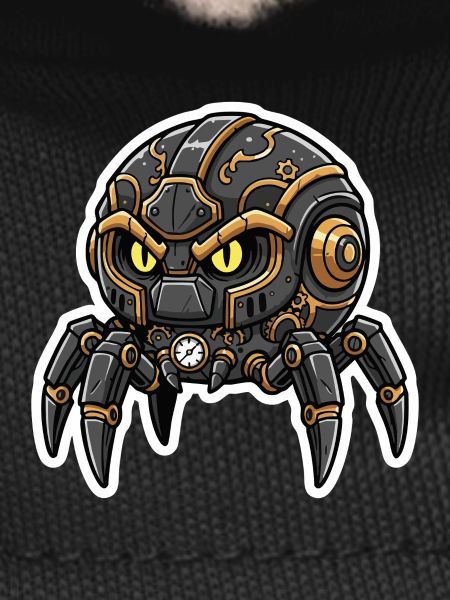 Steampunk Black Watchmaking Spider Sentinel