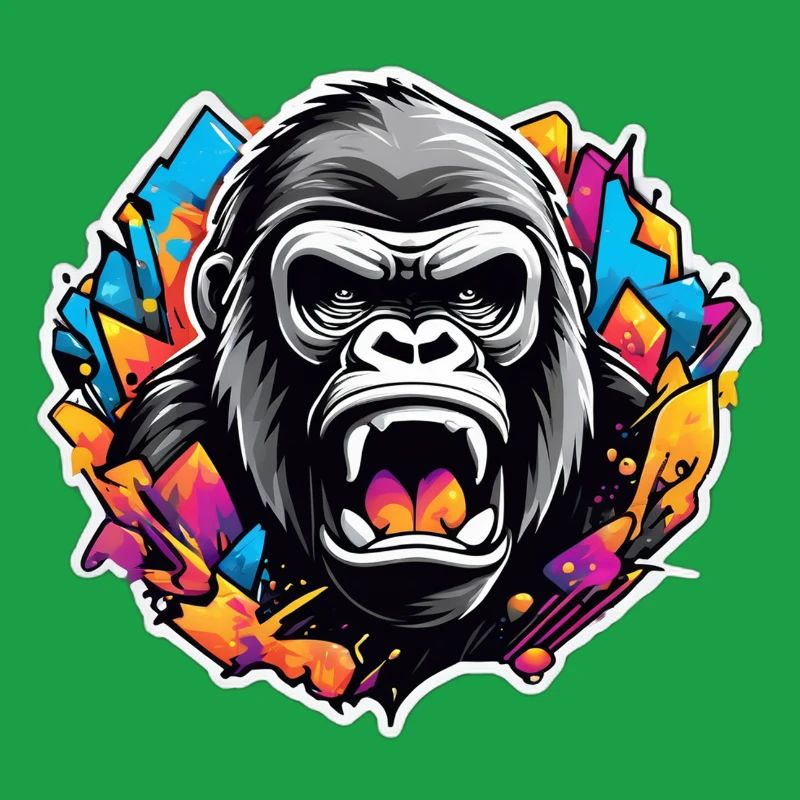 Gorilla Graffiti Glowing