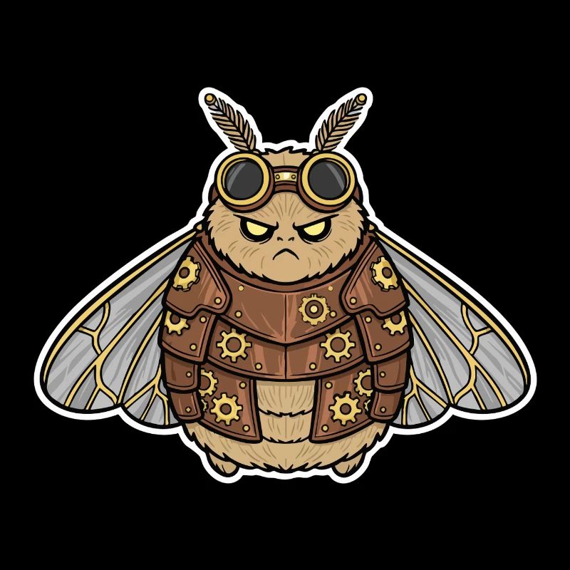 Steampunk Night Moth Armor Bronze Gears