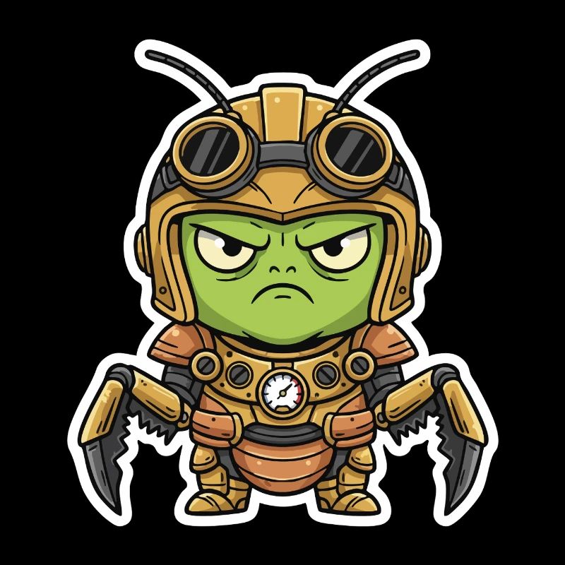 Locust Engineer Steampunk Rüstungsmessing