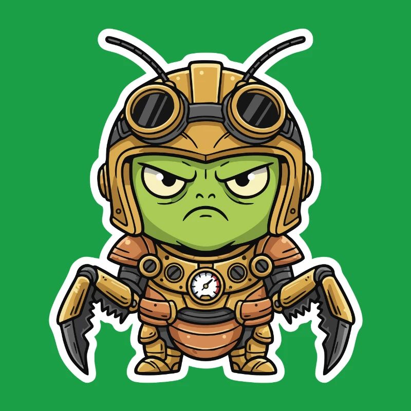 Locust Engineer Steampunk Armor Brass