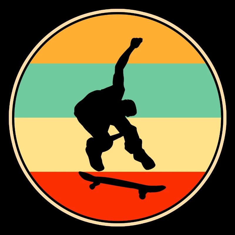 Skateboarder rétro Vintage Sunset Skate