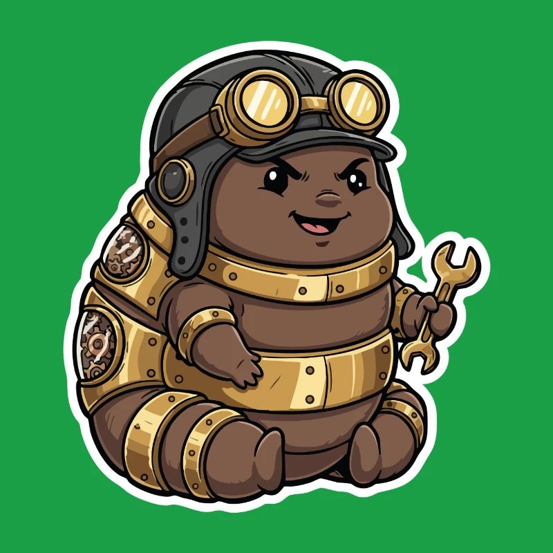 Steampunk Engineer Engineer Brass Crawler