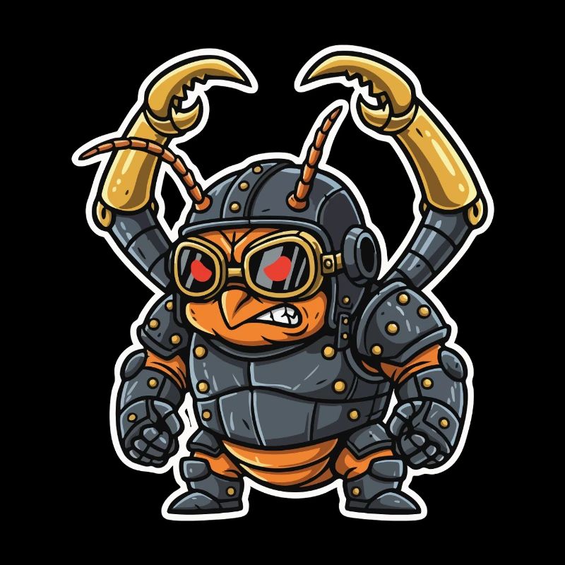 Steampunk Combat Ant Steel Armor and Clamps
