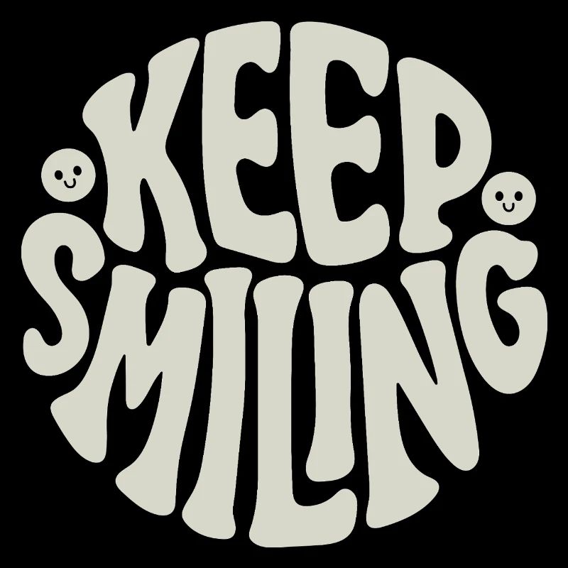 Continuez de sourire Typographie en gras Citation positive