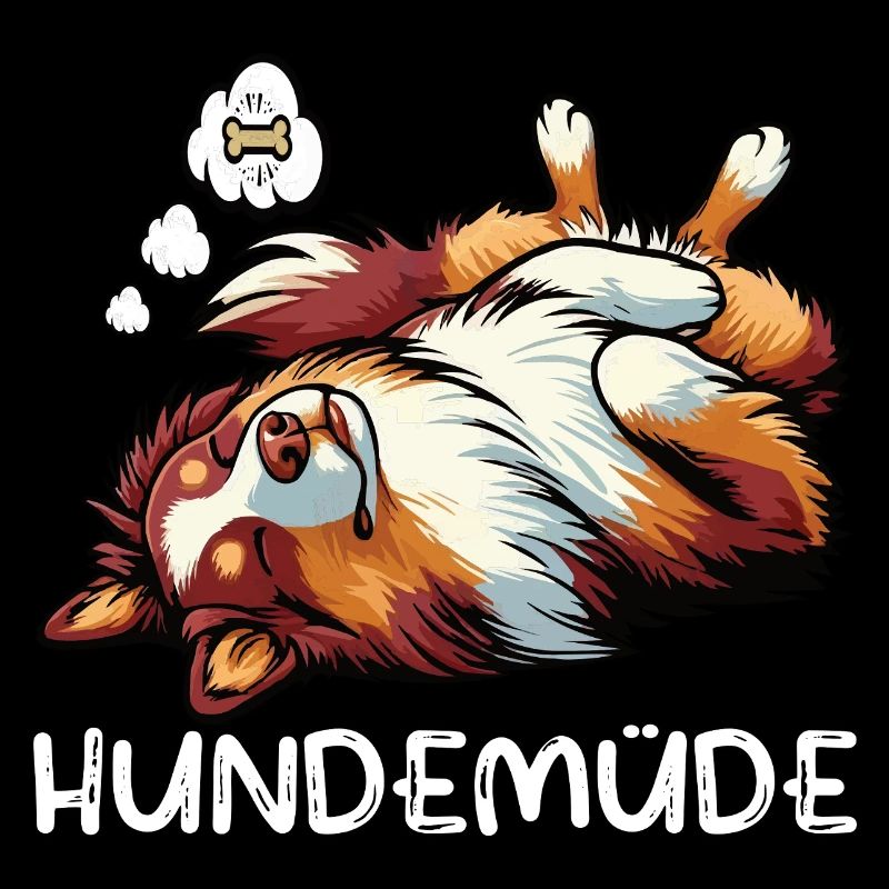 Hundemüde Australian Shepherd Aussie Aussiehalter